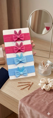 Pack of 4 Baby Bunny Ear Headbands – Random Colors