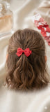 Pack of 10 Mini Fabric Bow Hair Pins