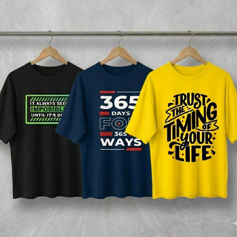 Pack of 3 Men's Half Sleeve Dri-Fit Tshirts