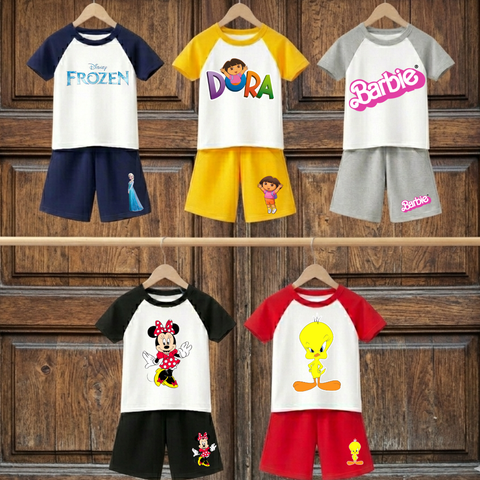Pack of 5 Raglan Summer Suits for Kids