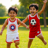 Buy 1 Get 1 Free Printed Short Sando Suit For Kids
