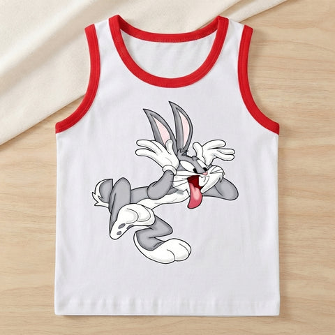 Premium Contrast Sando Tshirt For Kids