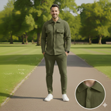 Safari Double Pocket Waffle Knit Co-ord Set for Men