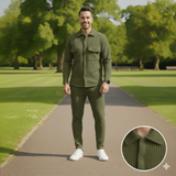 Safari Double Pocket Waffle Knit Co-ord Set for Men