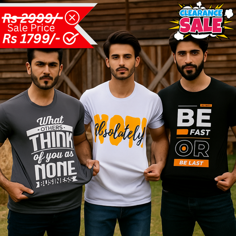 Pack of 3 Men's Half Sleeve Dri-Fit Tshirts