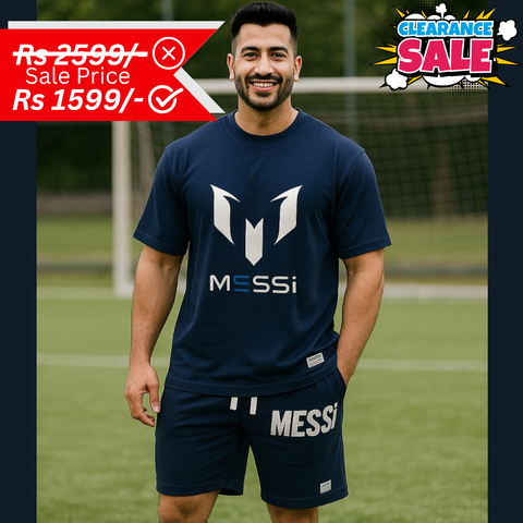 Loose Fit Contrast Summer Suit for Men