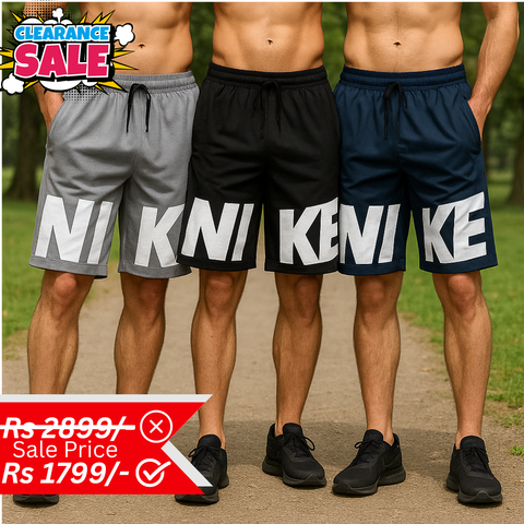 Pack of 3 Dri-Fit Printed Shorts for Men