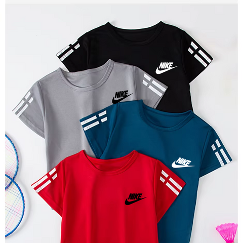 Pack of 4 Premium Half Sleeve Stripe Tshirts For Kids