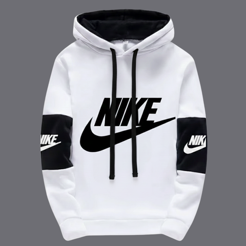 White with Black Panel (Ni-Ke) Hoodie