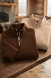 Mock Neck Quarter Zipper Sweat Shirts