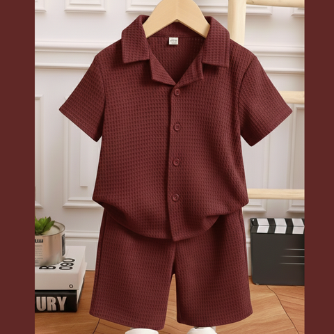 The Little Leisure Waffle Knit Co-ord Set for Kids