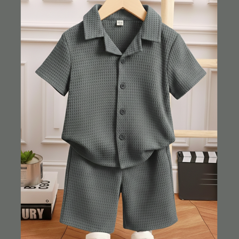 The Little Leisure Waffle Knit Co-ord Set for Kids