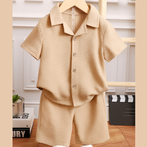 The Little Leisure Waffle Knit Co-ord Set for Kids