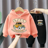 Printed Hooded Track Suit for Kids