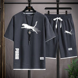 Loose Fit Contrast Summer Suit for Men