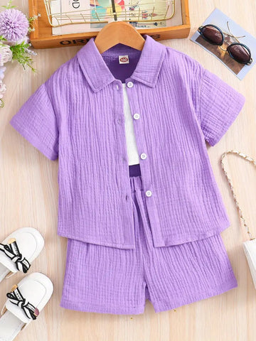 Kids Light Purple Summer Suit (Girls)