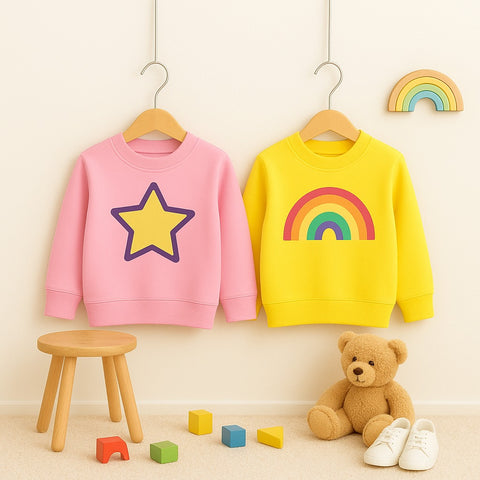 Pack of 2 Kids Printed Sweat Shirts for Kids