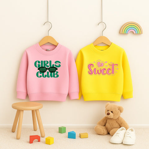 Pack of 2 Kids Printed Sweat Shirts for Kids