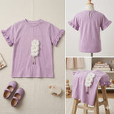Flower Embellishment Tshirts For Baby Girls