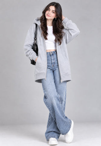 Long Length Zipper Hoodie