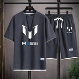 Loose Fit Contrast Summer Suit for Men