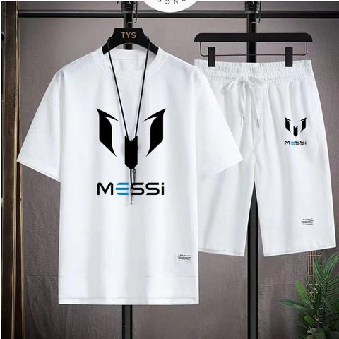 Loose Fit Contrast Summer Suit for Men