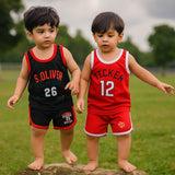 Buy 1 Get 1 Free Contrast Pipin Short Sando Suits For kids