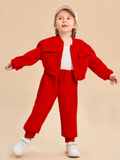 Premium Double pocket Zipper Tracksuit for Baby Girl