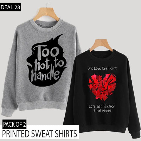 PACK OF 2 PRINTED SWEAT SHIRTS (DEAL 28)